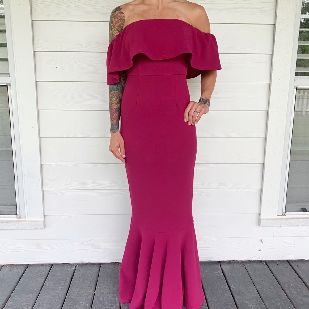 LONG~FORMAL~DRESS~PINK~SMALL